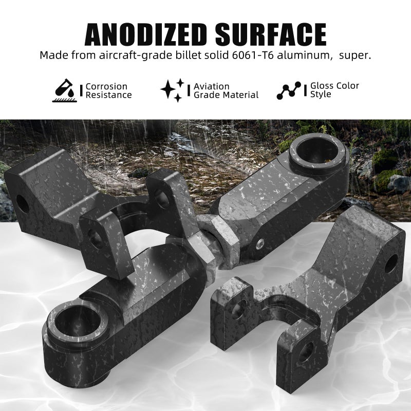 NICECNC Black ATV Front Rear Lowering Kit Compatible with Yamaha Raptor 660 660R YFM660R Raptor 700 700R YFM700 Raptor350 - Image 4